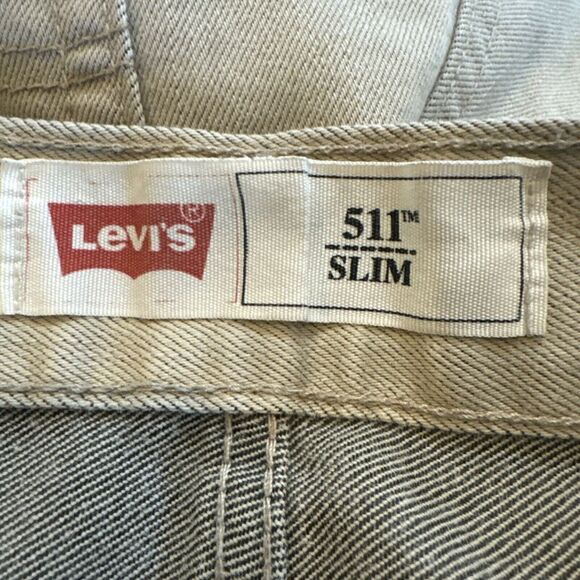 Levis Size 20reg Boys Youth Jeans 511 Slim Performance Mid Rise Beige Denim - Picture 12 of 12